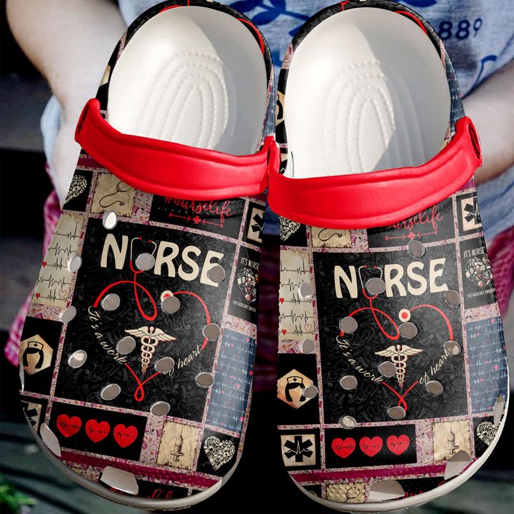 Nurse Pattern Crocs Clog Shoes