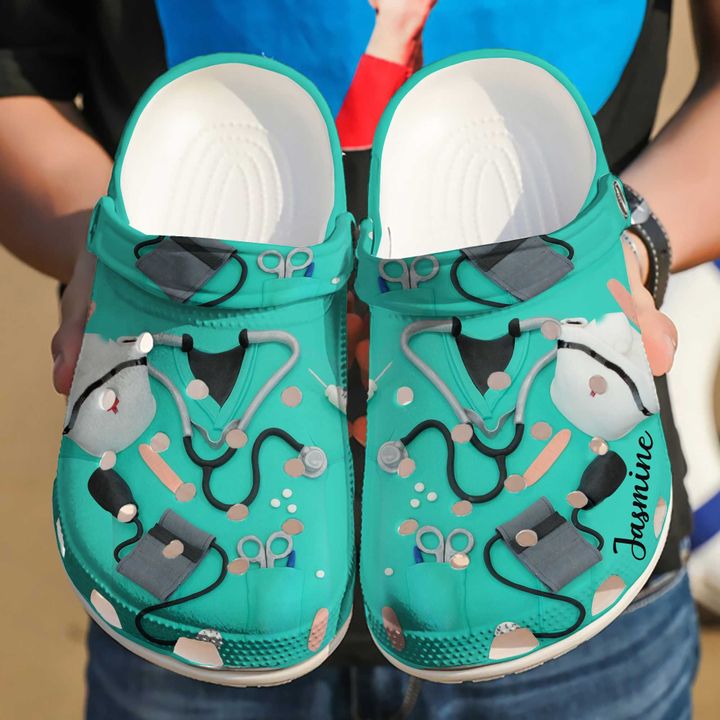 Nurse Personalized Scrubs Crocs Clog Shoes