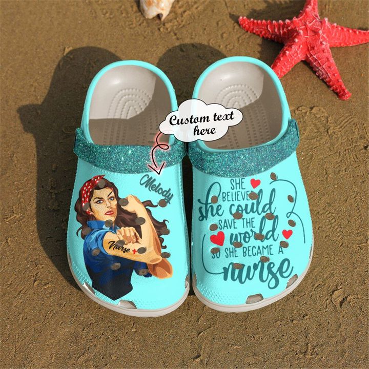 Nurse Personalized She Believed Could Crocs Clog Shoes
