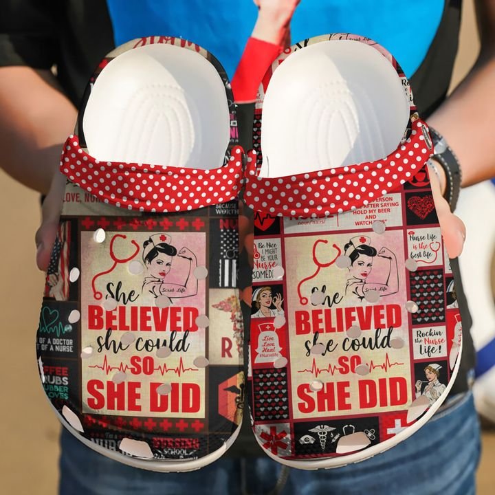 Nurse She Believe Could So Do Crocs Clog Shoes