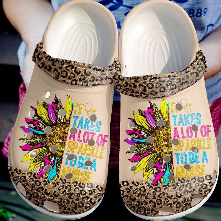 Nurse Sparkle To Be A Crocs Clog Shoes