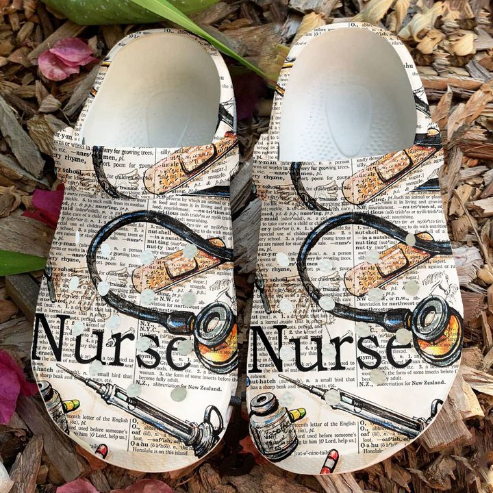 Nurse Vintage Style Crocs Clog Shoes