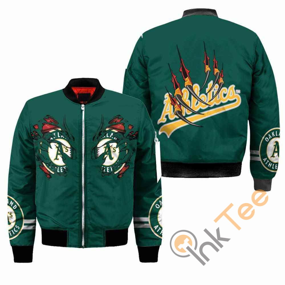 Oakland Athletics MLB Claws Apparel Best Christmas Gift For Fans Bomber Jacket