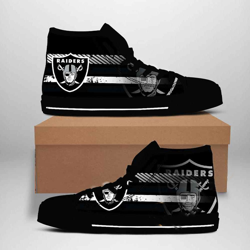 Oakland Raiders Nfl Football High Top Shoes