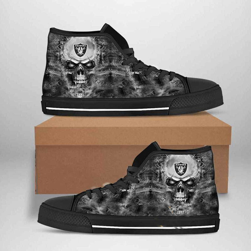 Oakland Raiders Nfl Football High Top Shoes
