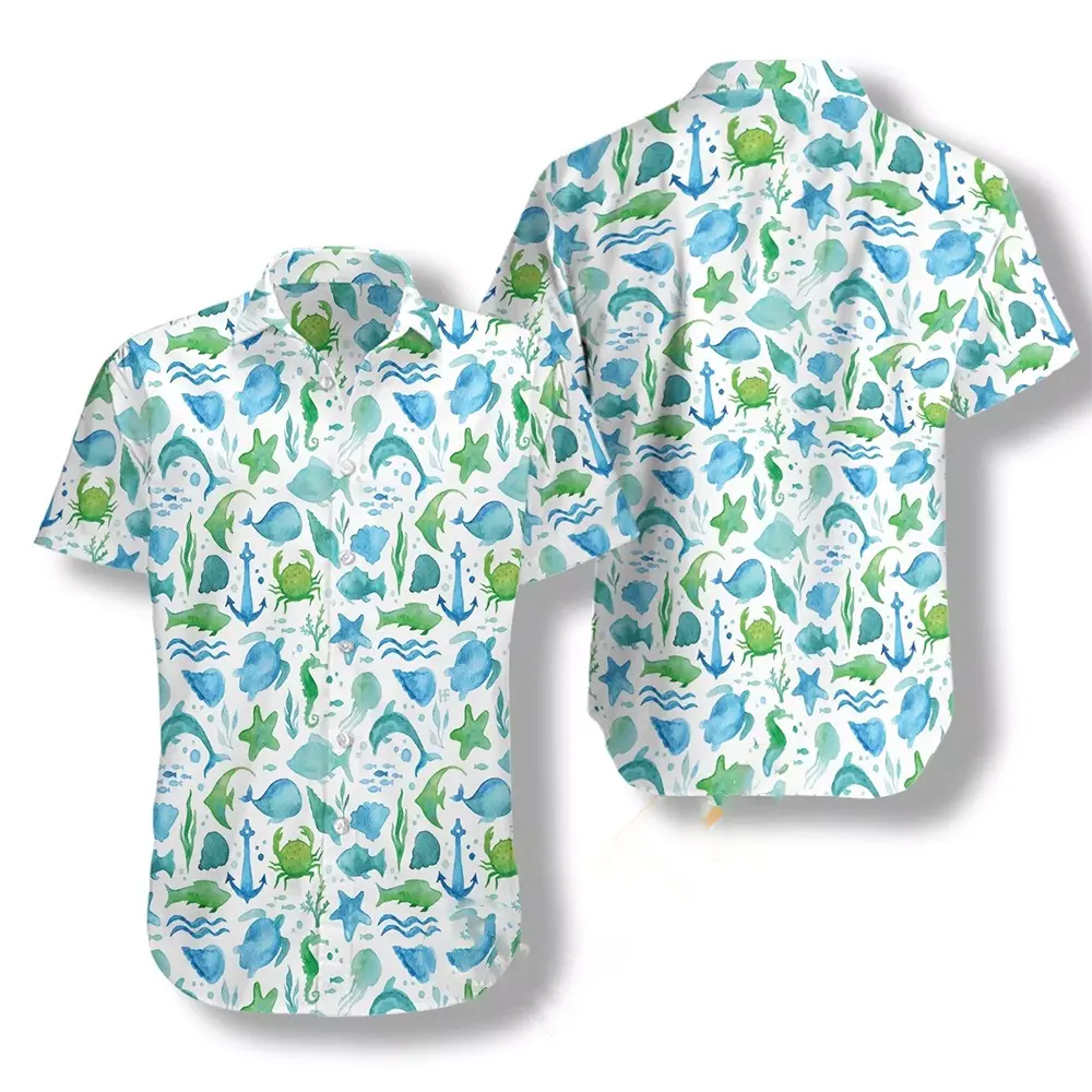 Ocean Fish Pattern Hawaiian shirts