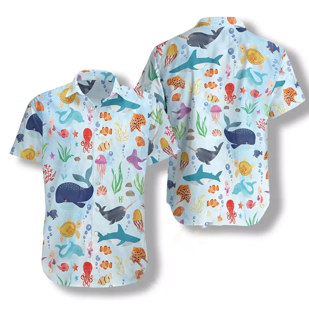 Ocean Fish Pattern Hawaiian shirts