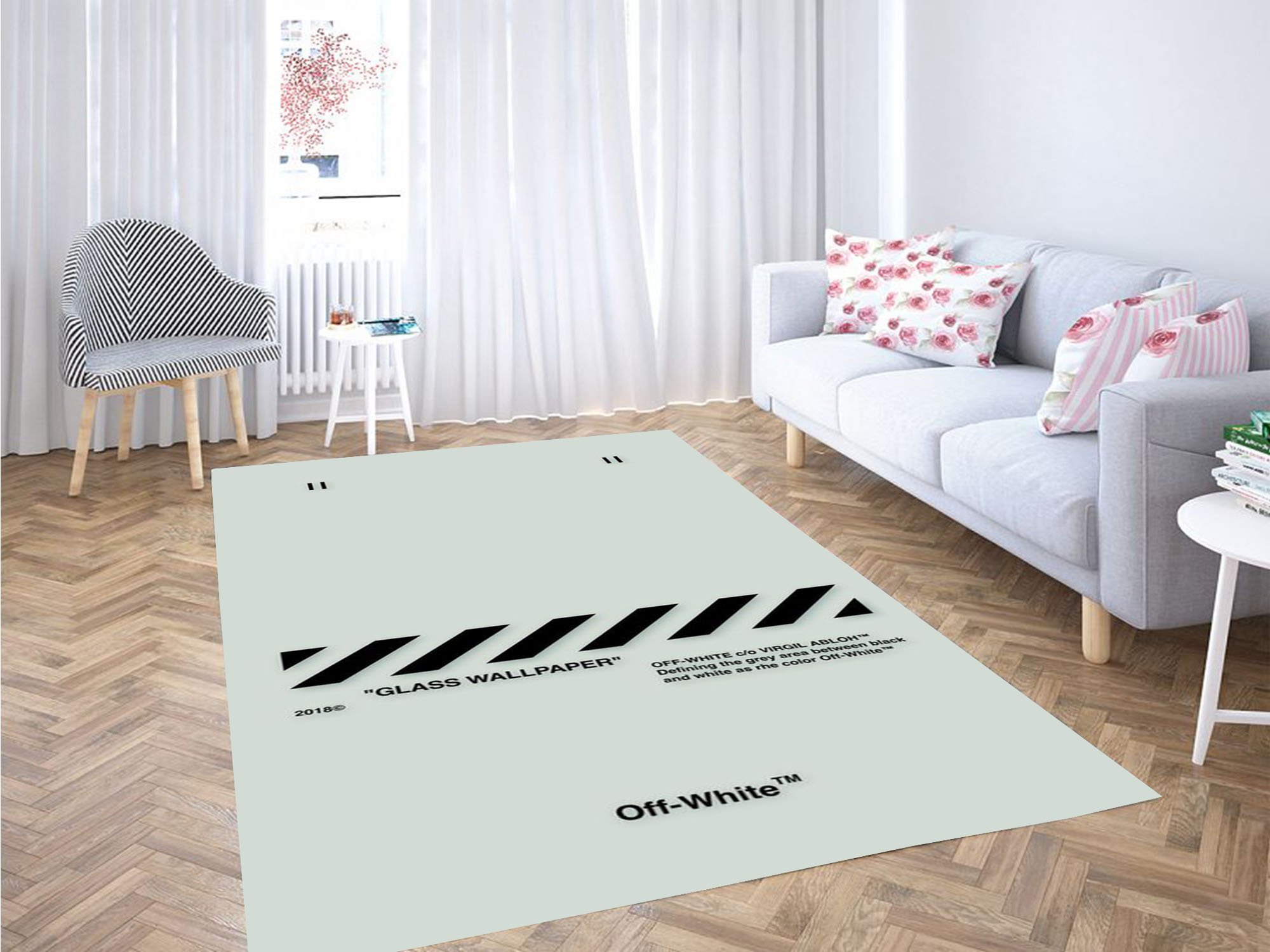 Off White Logo Carpet Rug