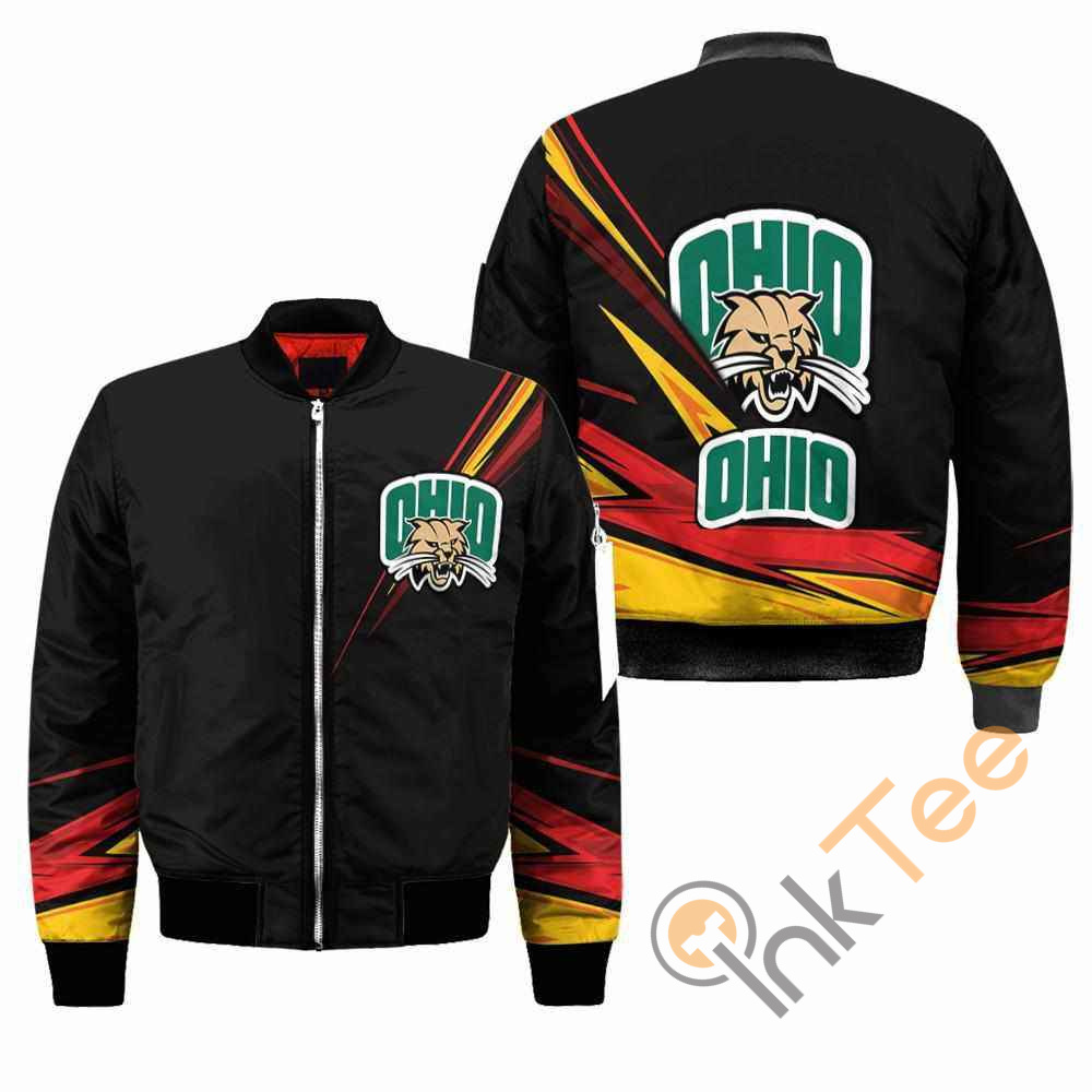 Ohio Bobcats NCAA Black Apparel Best Christmas Gift For Fans Bomber Jacket