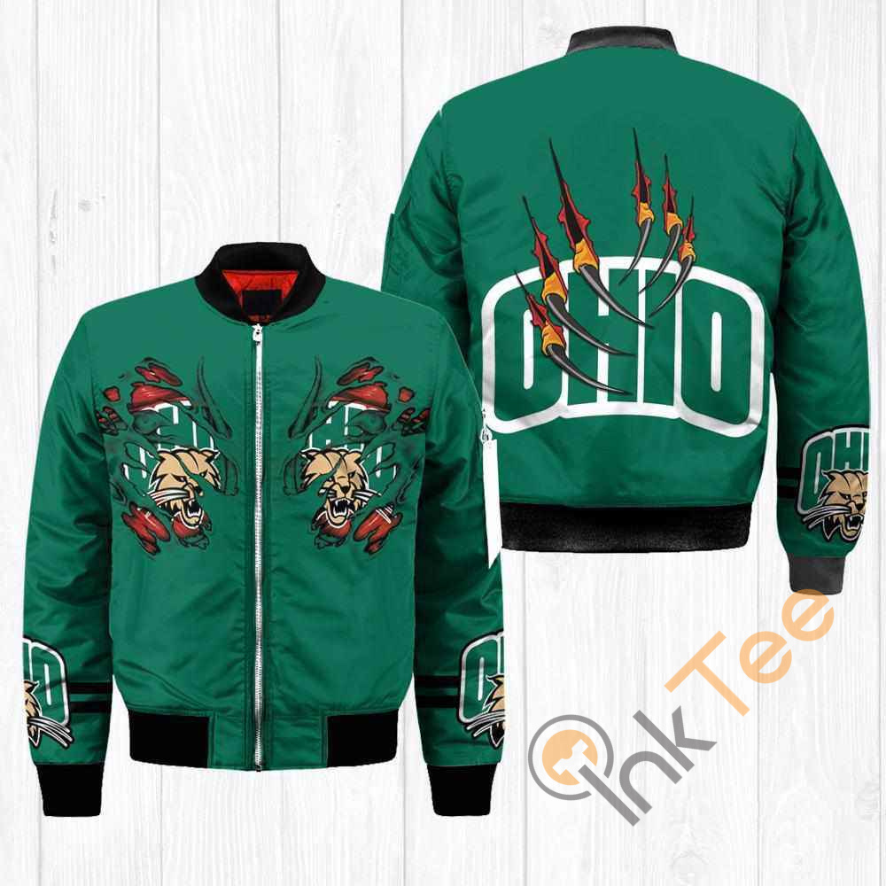 Ohio Bobcats NCAA Claws Apparel Best Christmas Gift For Fans Bomber Jacket