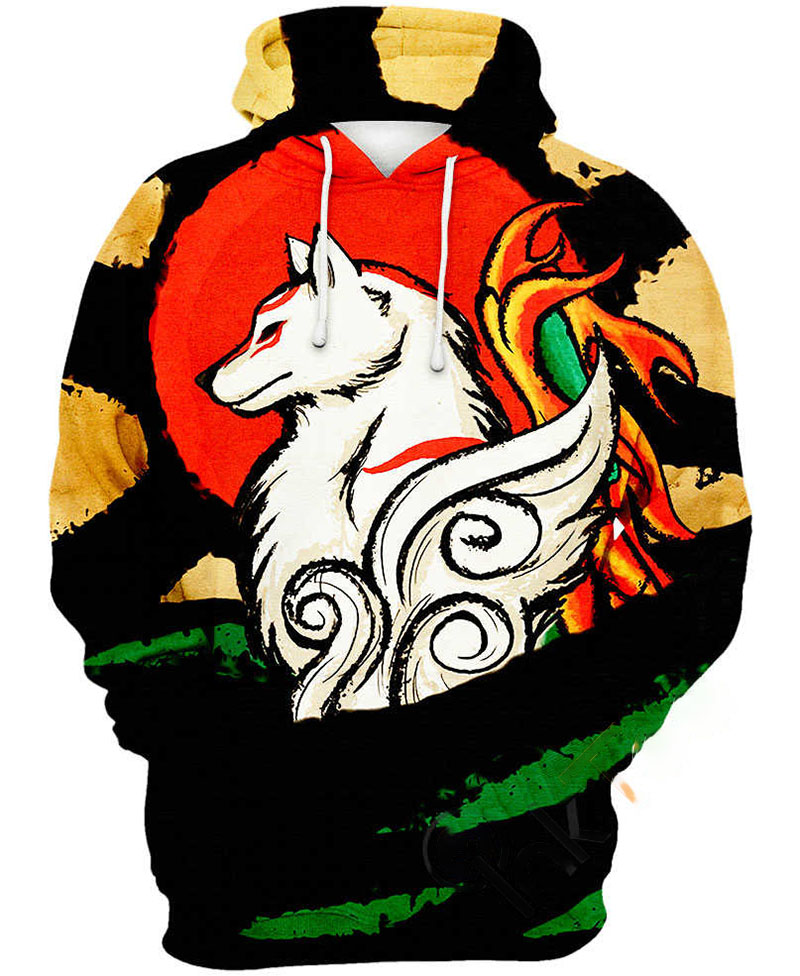 Okami Illustration Hoodie 3D