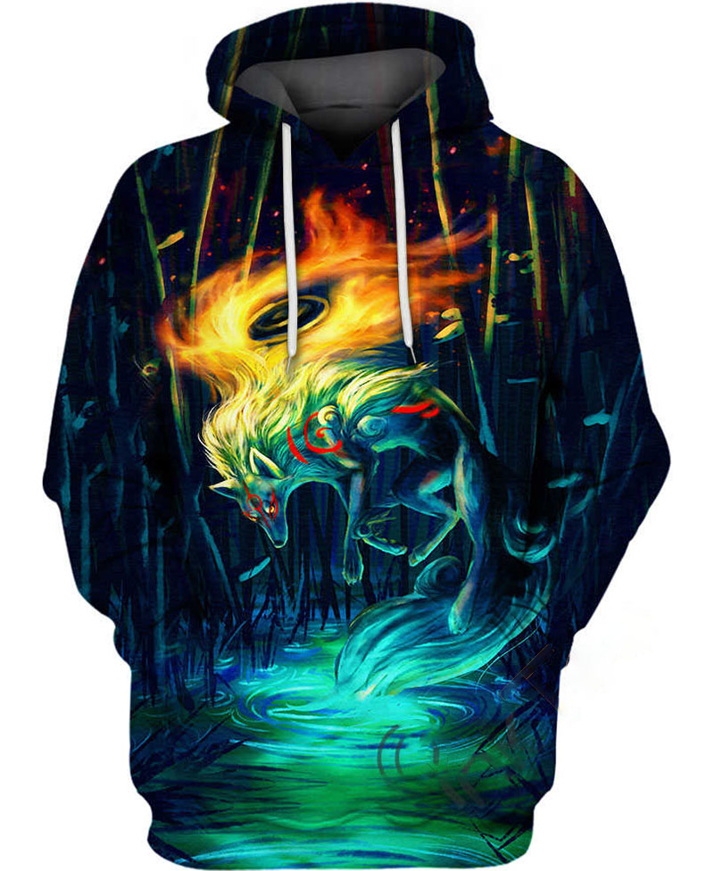 Okami Wolf Hoodie 3D