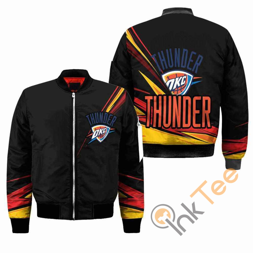 Oklahoma City Thunder NBA Black Apparel Best Christmas Gift For Fans Bomber Jacket