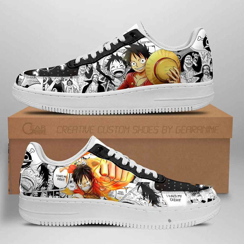 One Piece Manga Anime Nike Air Force Shoes