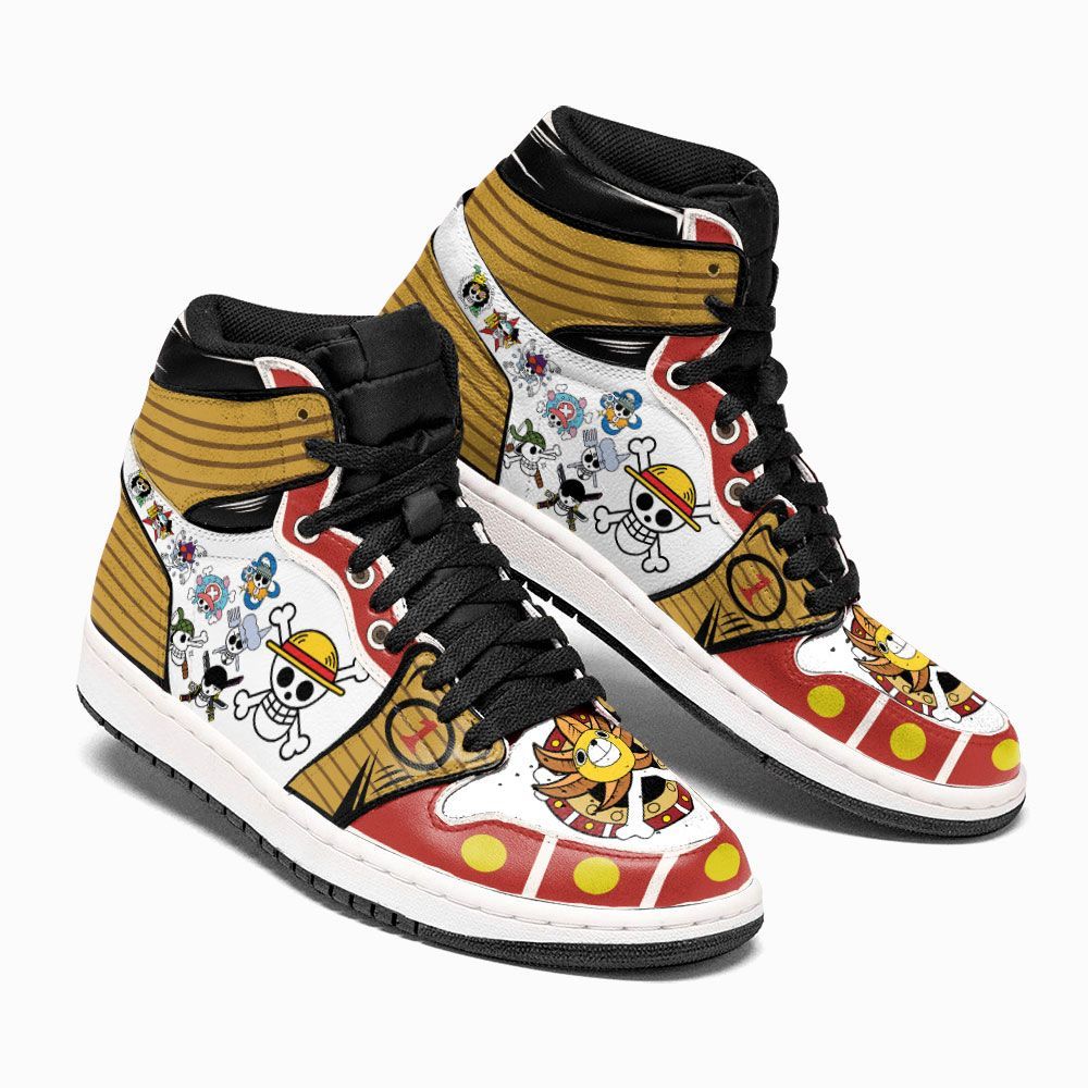 One Piece Straw Custom Anime Air Jordan Shoes