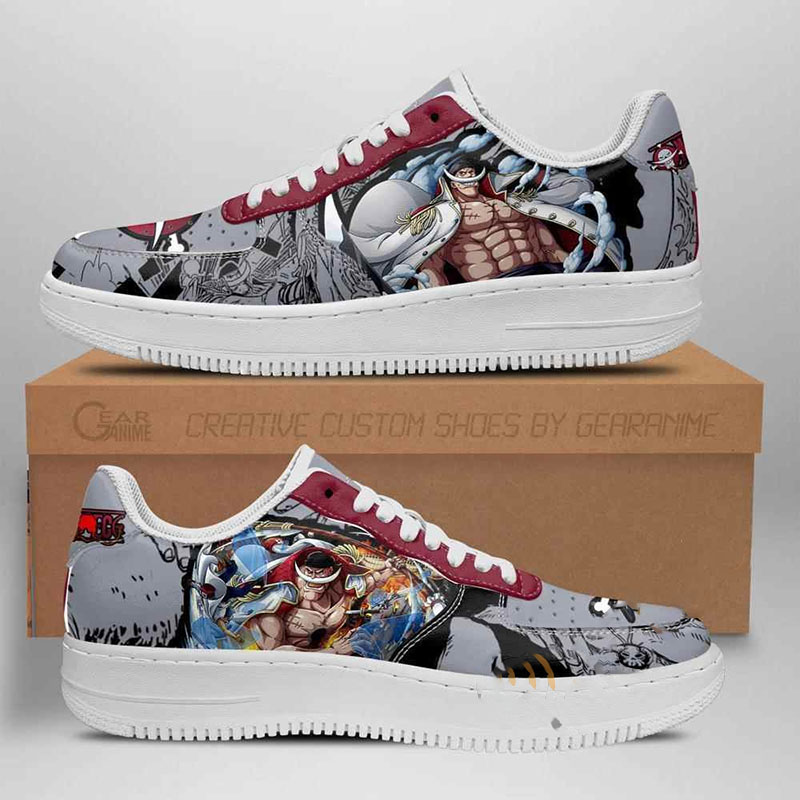 One Piece Whitebeard One Piece Anime Nike Air Force Shoes