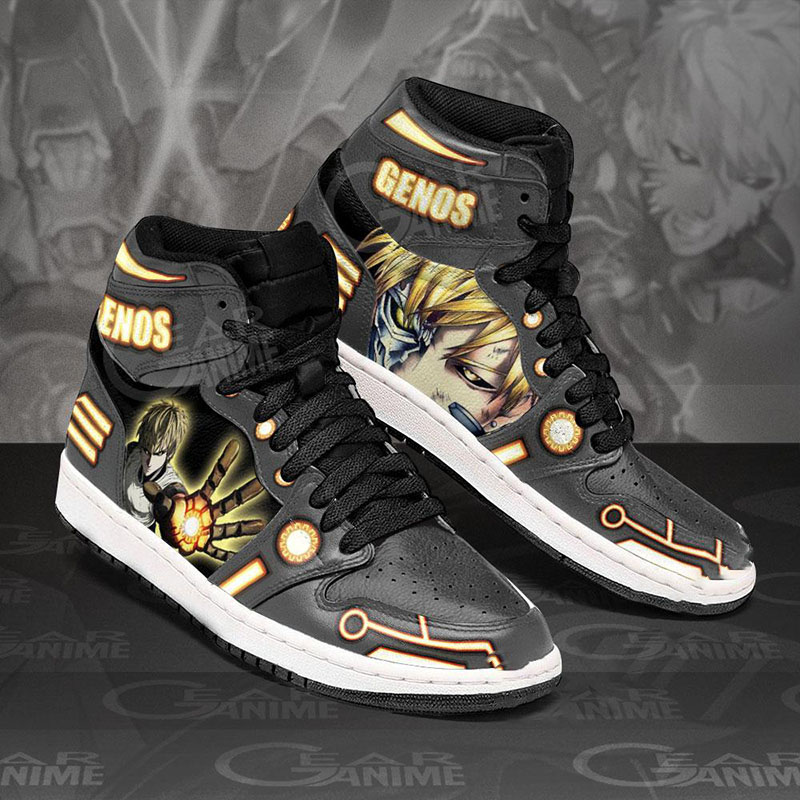 One Punch Man Genos Sneakers Anime Custom Air Jordan Shoes
