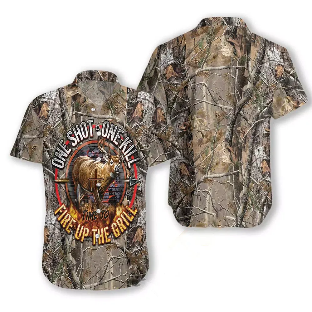 One Shot One Kill Hawaiian shirts