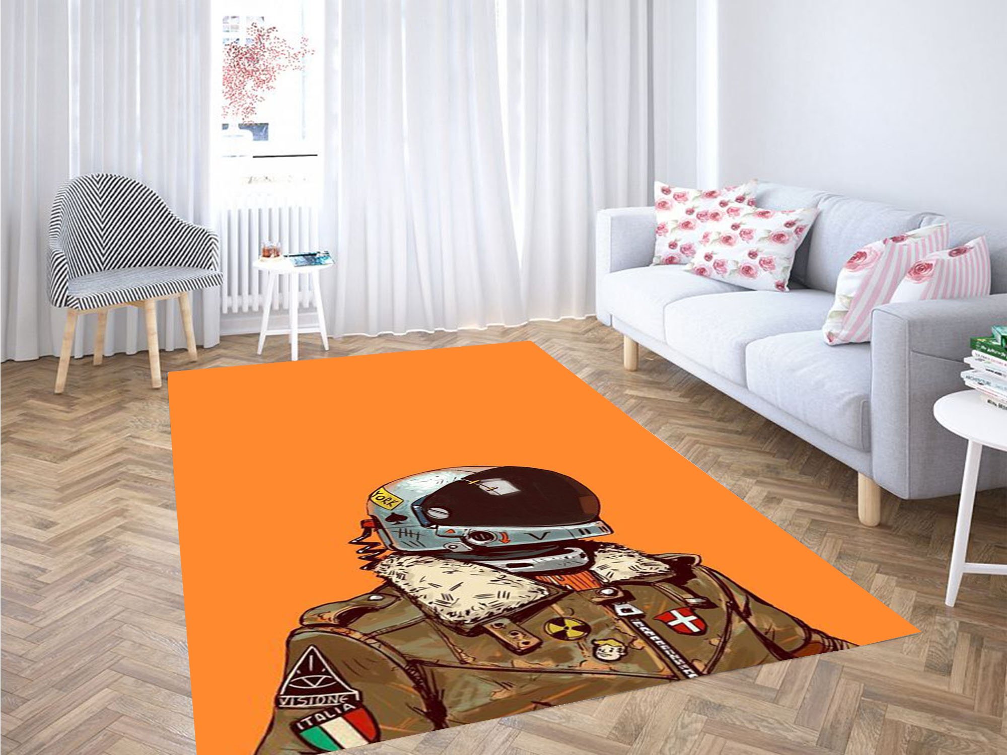 Orange Cool Wallpaper Carpet Rug