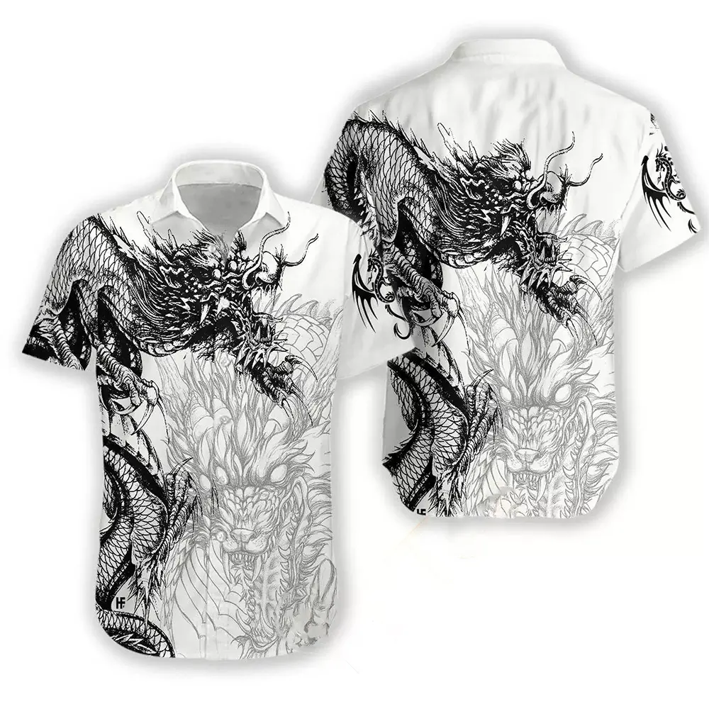 Oriental Dragon Hawaiian shirts