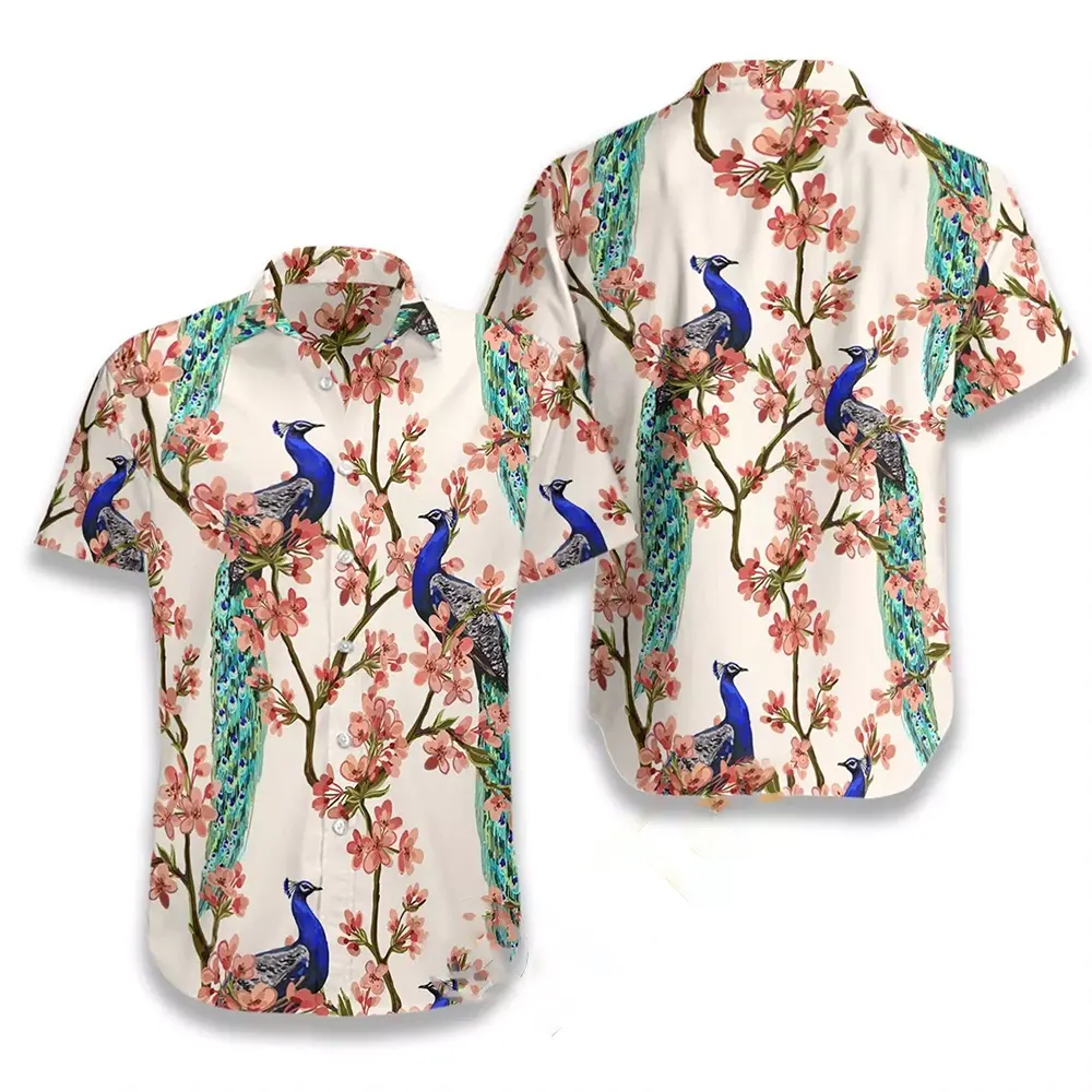 Oriental Peacock Hawaiian shirts