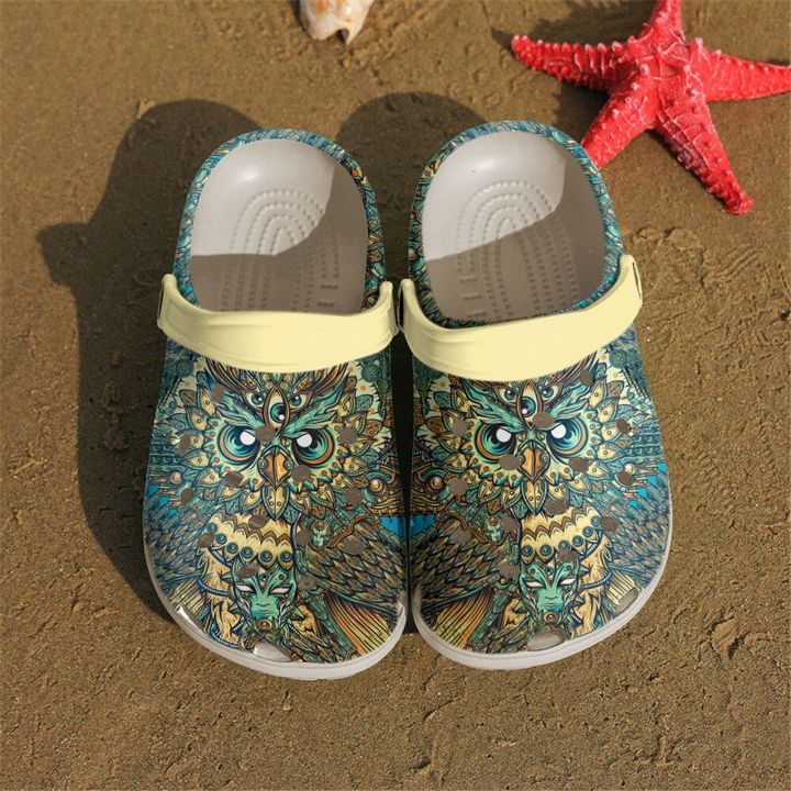 Owl Artwork Crocs Clog Shoes