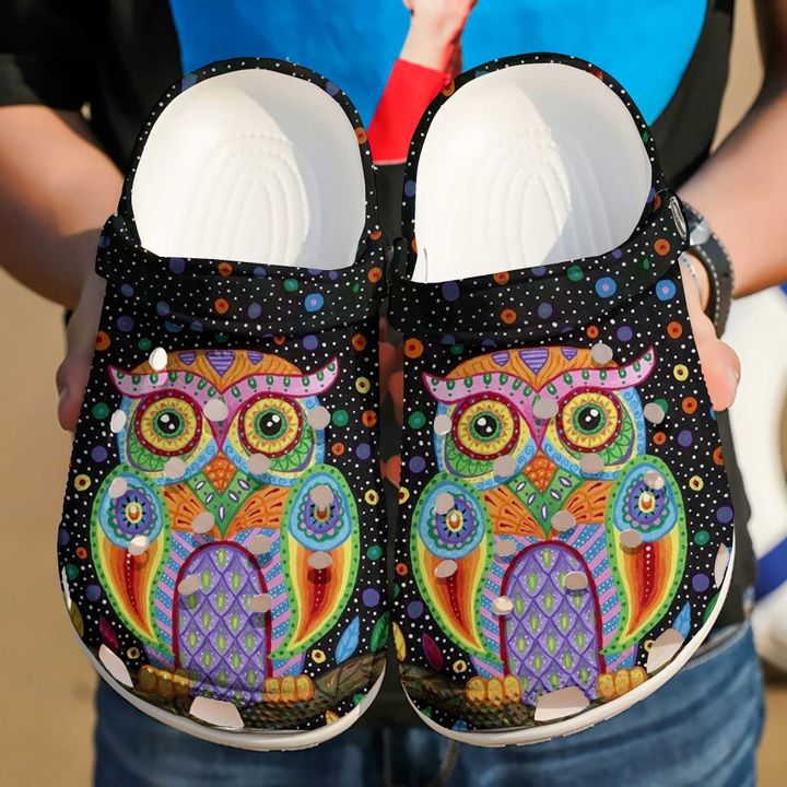 Owl Colorful Crocs Clog Shoes