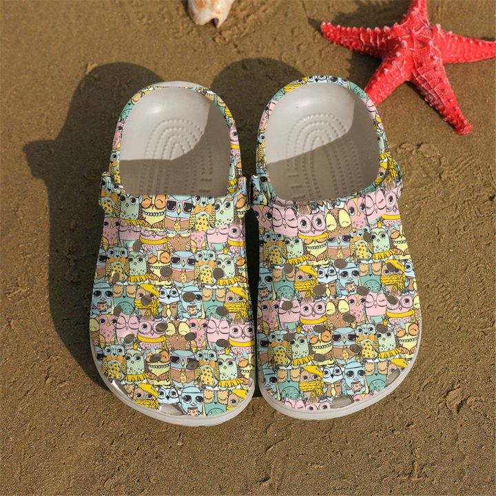 Owl Cute Owls Pattern Crocs Clog Shoes
