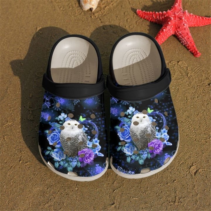 Owl Floral Crocs Clog Shoes