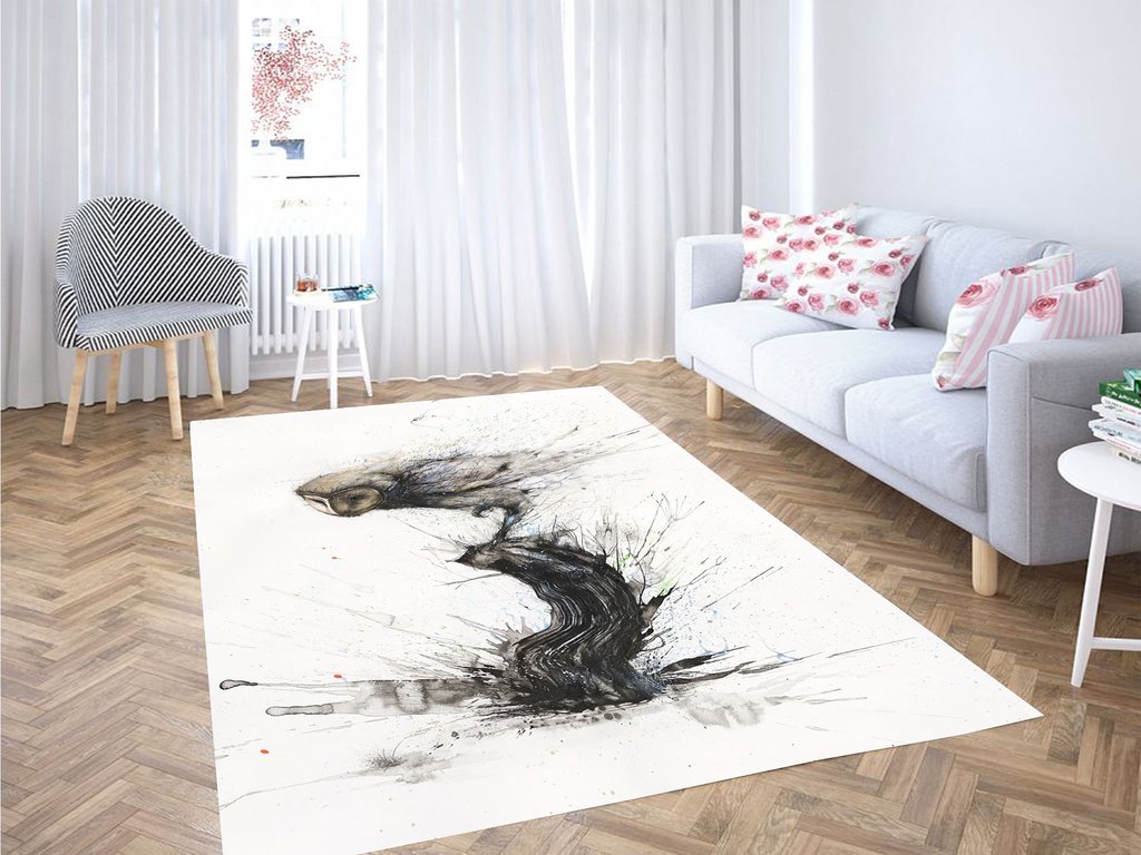 Owl Landing Living Room Modern Carpet Rug