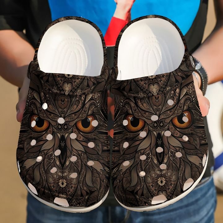 Owl Pattern Crocs Clog Shoes