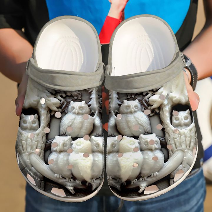 Owl Pearl Crocs Clog Shoes