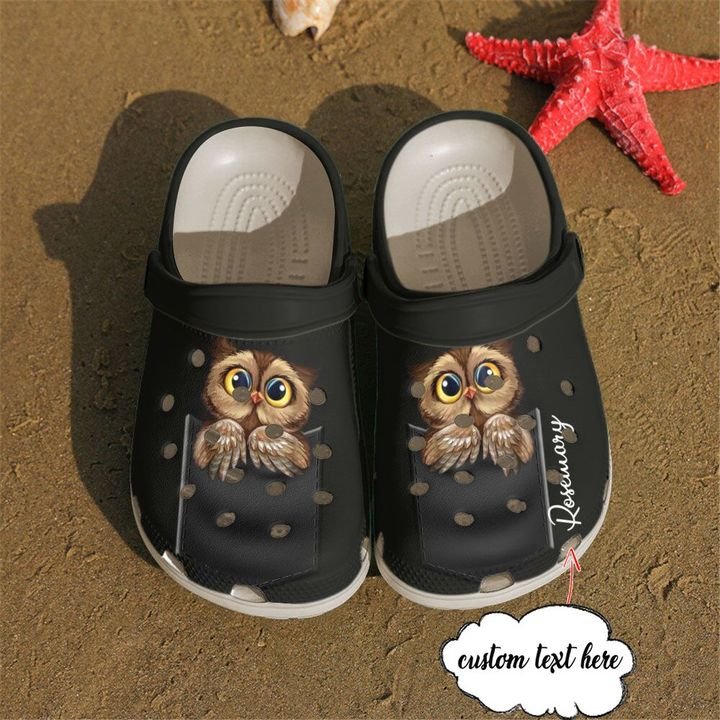 Owl Personalized Pocket Crocs Clog Shoes