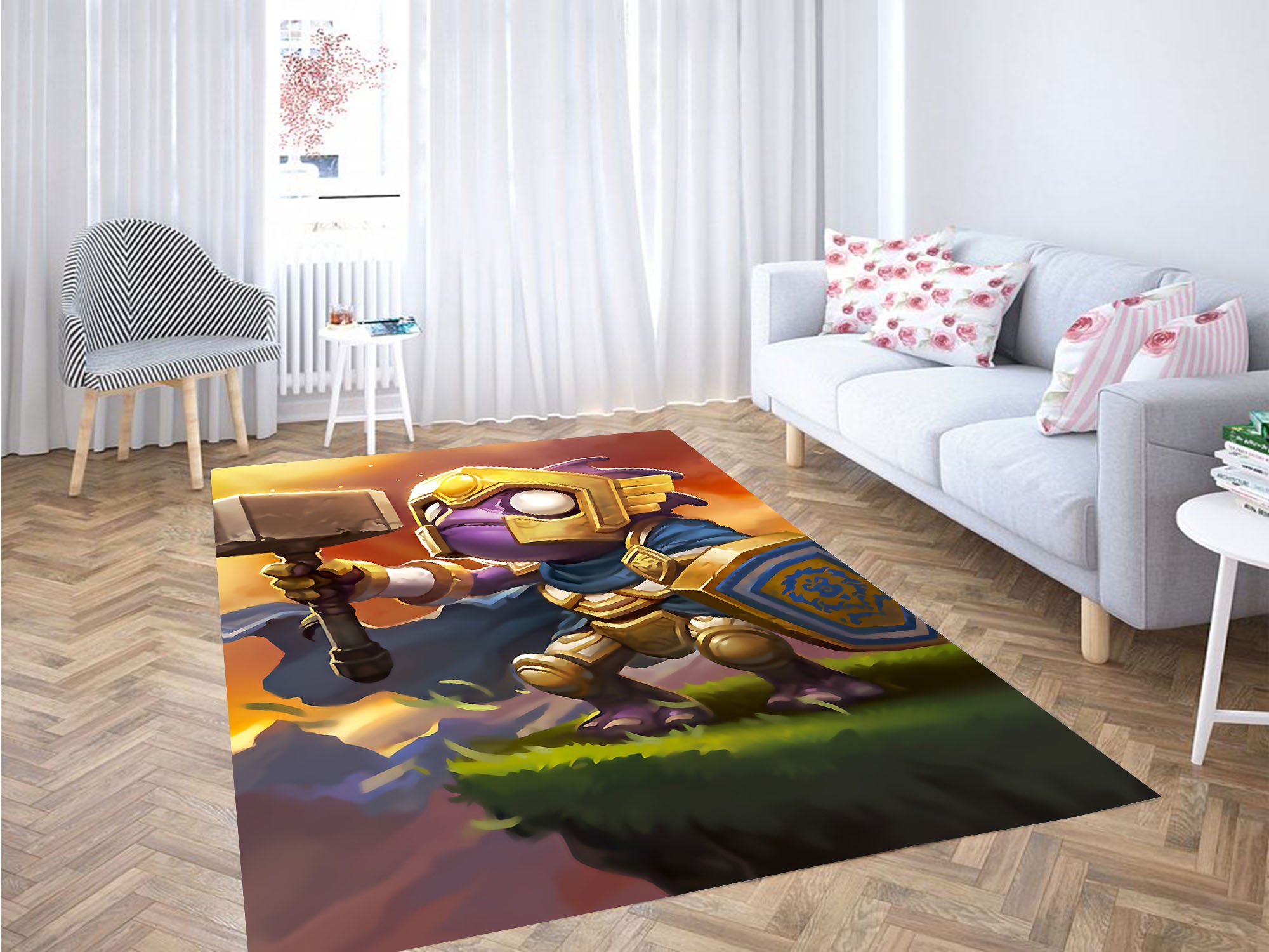 Painting Adventure Time Character Carpet Rug
