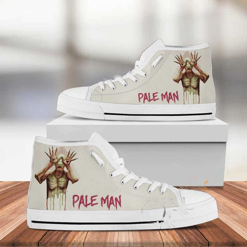 Pale Man Horror Custom Halloween Movie High Top Shoes