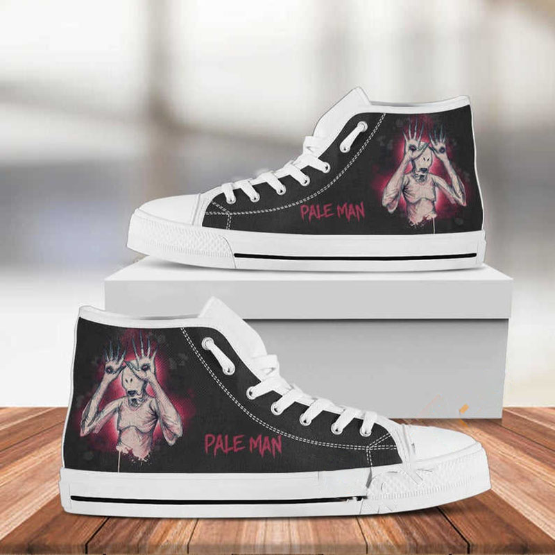 Pale Man Horror Custom Halloween Movie High Top Shoes