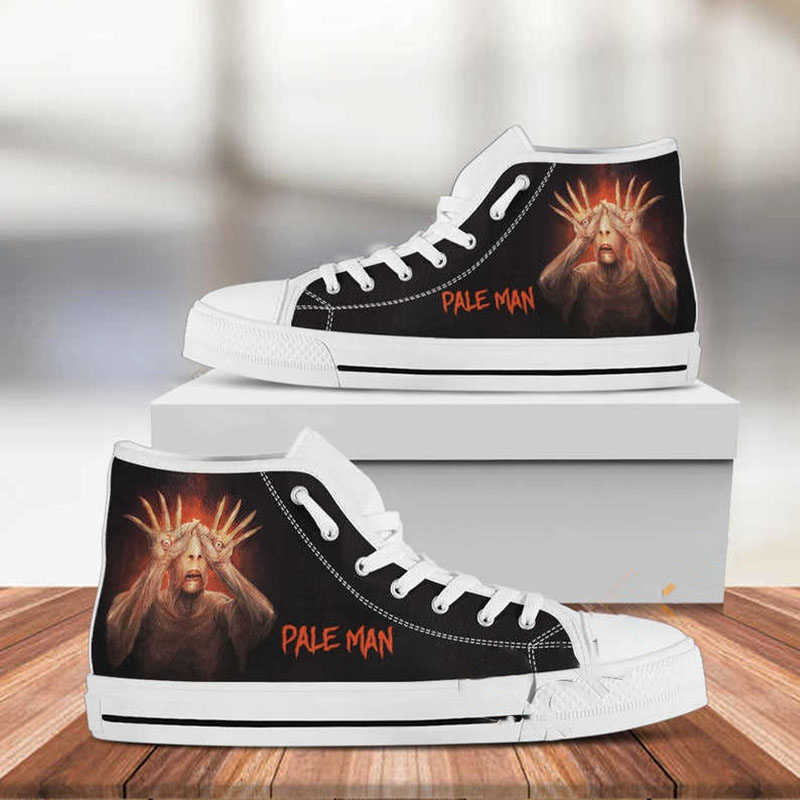 Pale Man Horror Custom Halloween Movie High Top Shoes