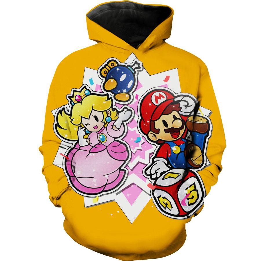 Paper Mario And Peach Paper Mario Hoodie 3D
