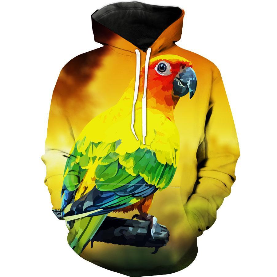 Parrot Colorful Animal Bird Hoodie 3D