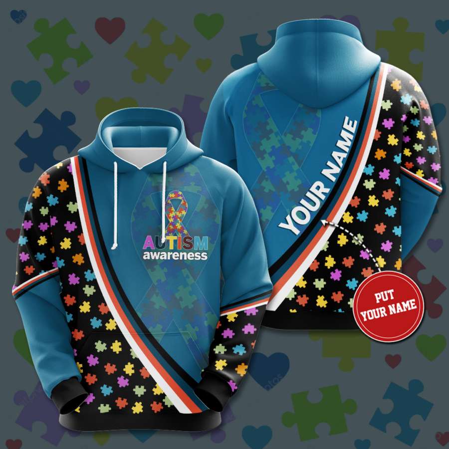 Personalized Autism Awareness Custom Hoodie 3D