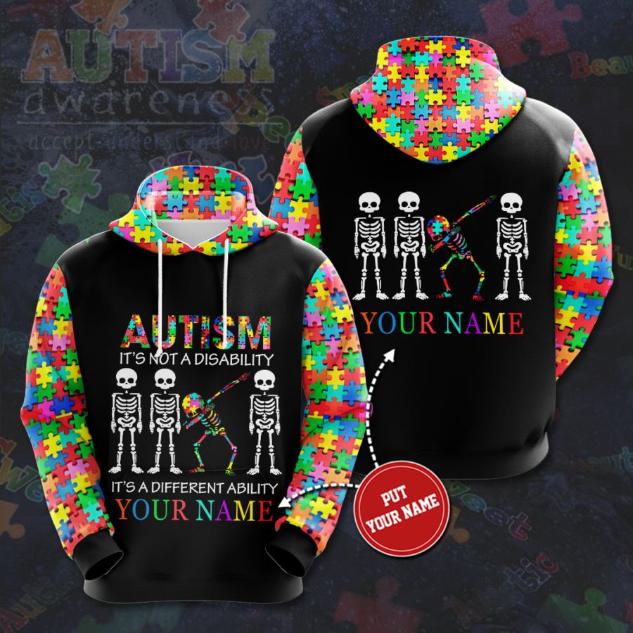 Personalized Autism Awareness. Custom Hoodie 3D