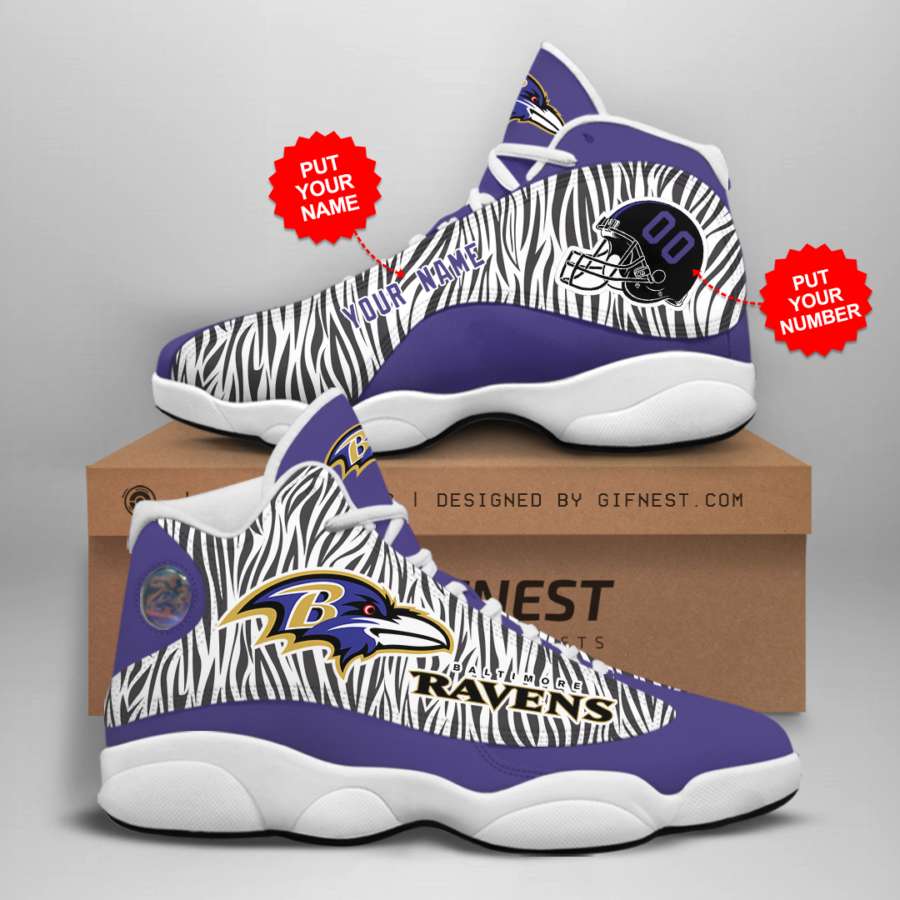 Personalized Baltimore Ravens Custom Air Jordan Shoes
