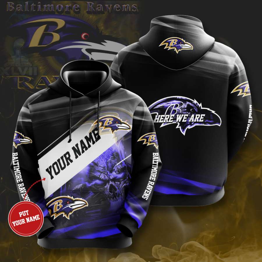Personalized Baltimore Ravens Custom Hoodie 3D
