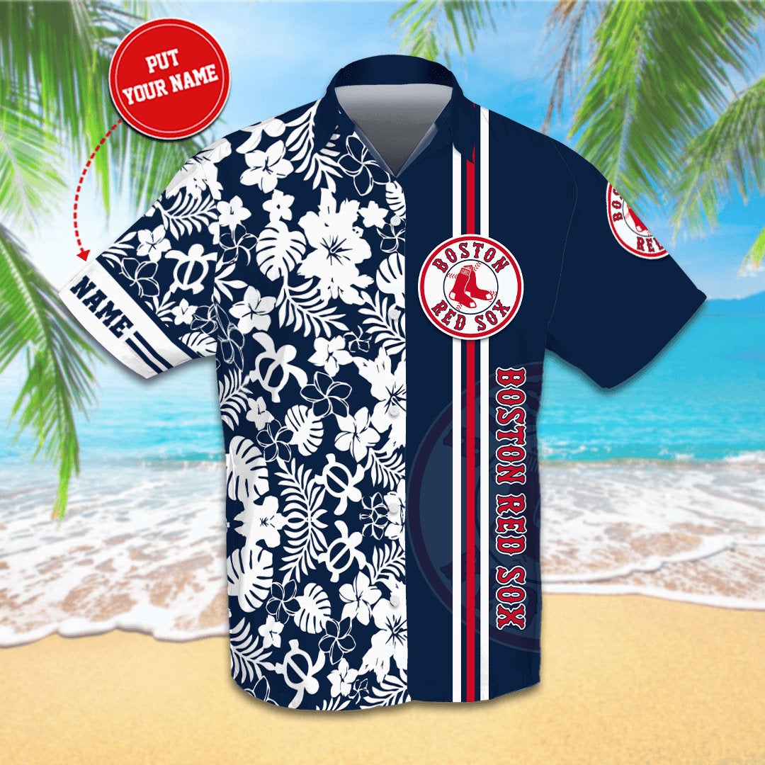 Personalized Boston Red Sox Hawaiian shirts