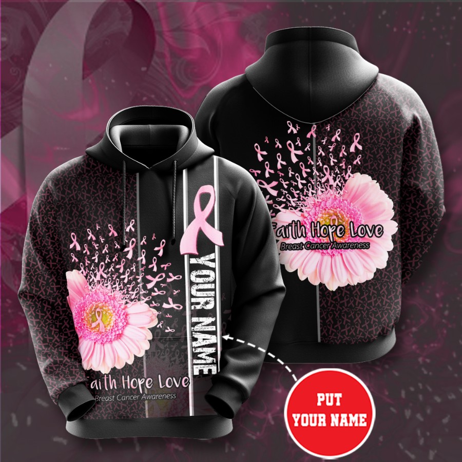 Personalized Breast Cancer Awareness Custom Hoodie 3D
