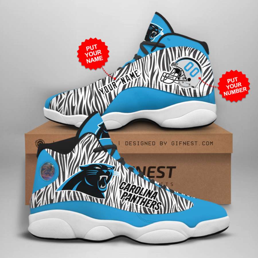 Personalized Carolina Panthers Custom Air Jordan Shoes