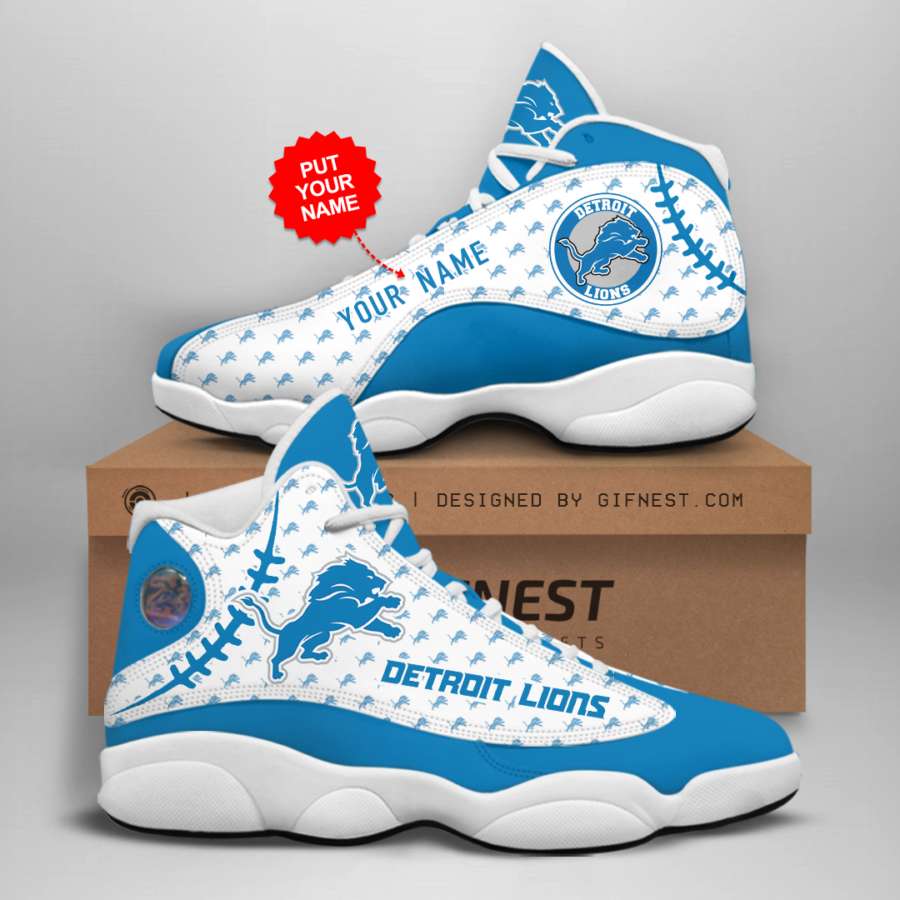 Personalized Detroit Lions Custom Air Jordan Shoes