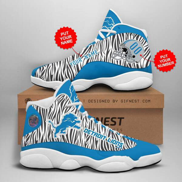 Personalized Detroit Lions Custom Air Jordan Shoes