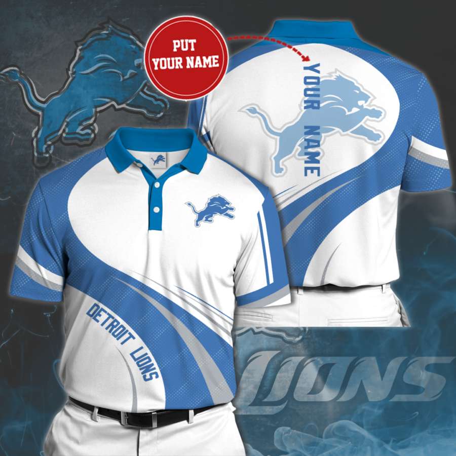 Personalized Detroit Lions Polo Shirt