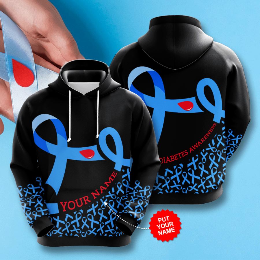 Personalized Diabetes Awareness Custom Hoodie 3D